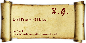 Wolfner Gitta névjegykártya